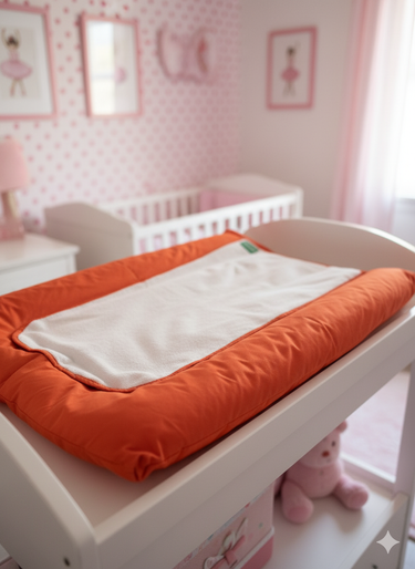 Matelas à langer - Rouge Corail